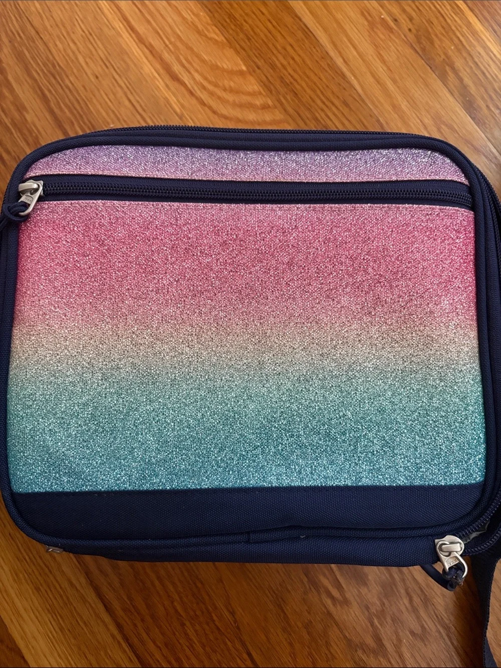 Pottery Barn Kids Glitter Ombre Backpack & Lunch Bag - Pink, Blue